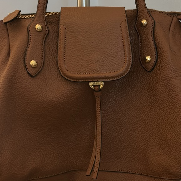 Chocolate brown Annabell Ingall Crossbody Tote handbag. All tanned leather. - Picture 2 of 4